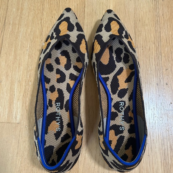 Rothy's The Point Leopard Print Women's Flats - Picture 4 of 10